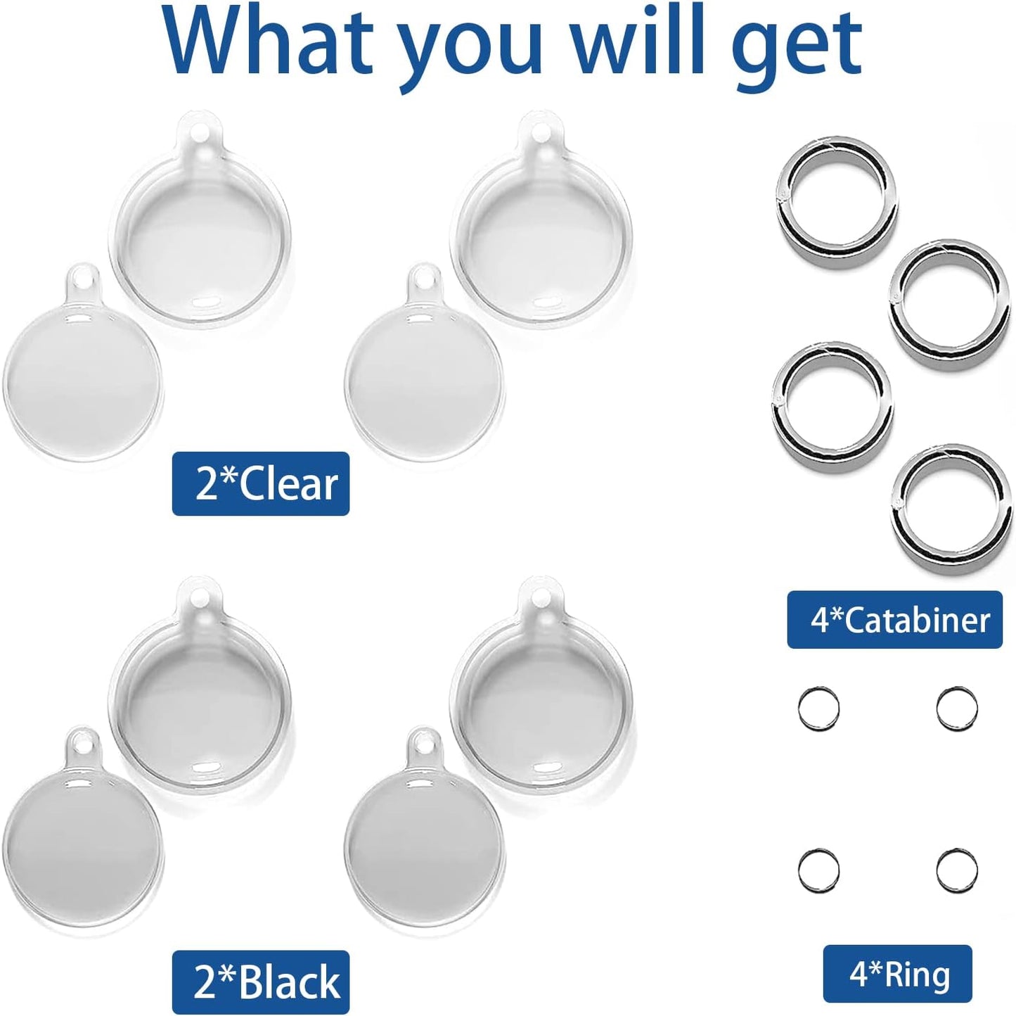 4 Pack Airtag Keychain Waterproof, Air Tag Holder for Apple Airtag GPS Tracker