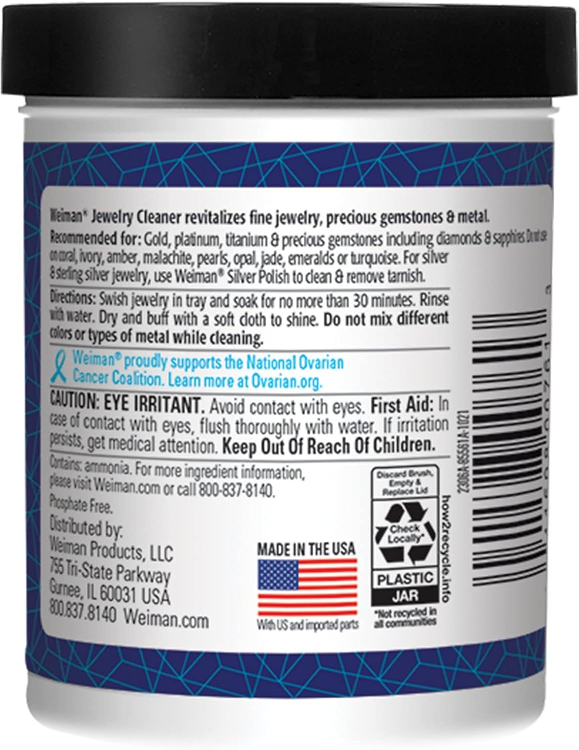Fine Jewelry Cleaner Liquid with Cleaning Brush – Restores Shine & Brilliance to Gold, Platinum, Precious Gemstones & Diamond Jewelry, 6 Oz