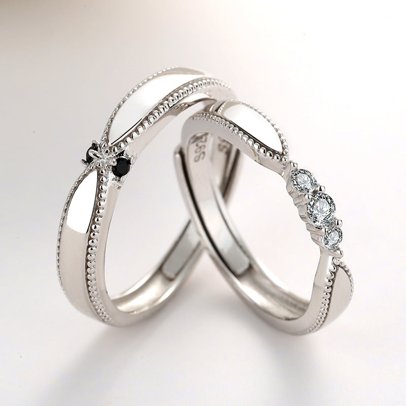 Angel Lovers Engagement Couple Rings