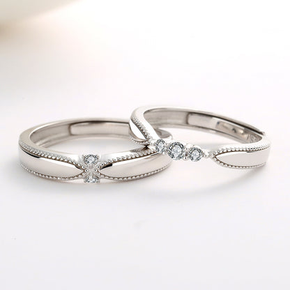 Angel Lovers Engagement Couple Rings