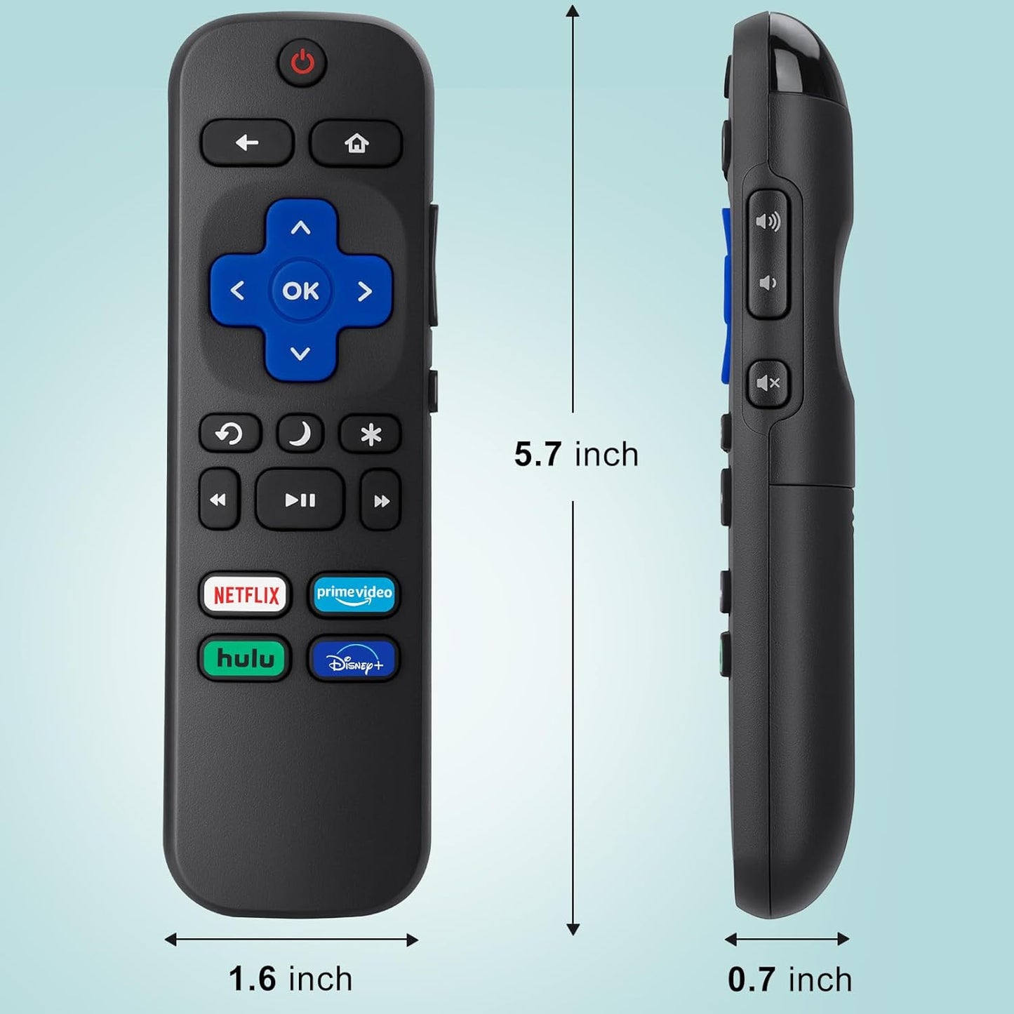 2pack Remote Control Replacement for All Roku TV,TCL/Hisense/Onn Roku