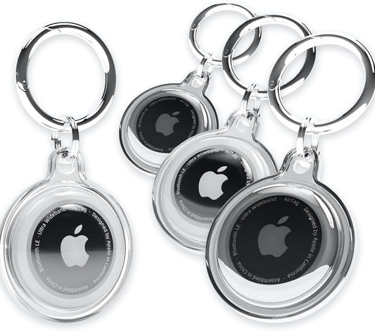 4 Pack Airtag Keychain Waterproof, Air Tag Holder for Apple Airtag GPS Tracker