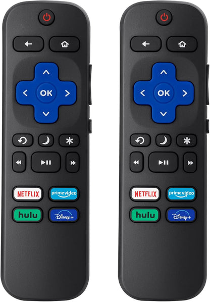 2pack Remote Control Replacement for All Roku TV,TCL/Hisense/Onn Roku