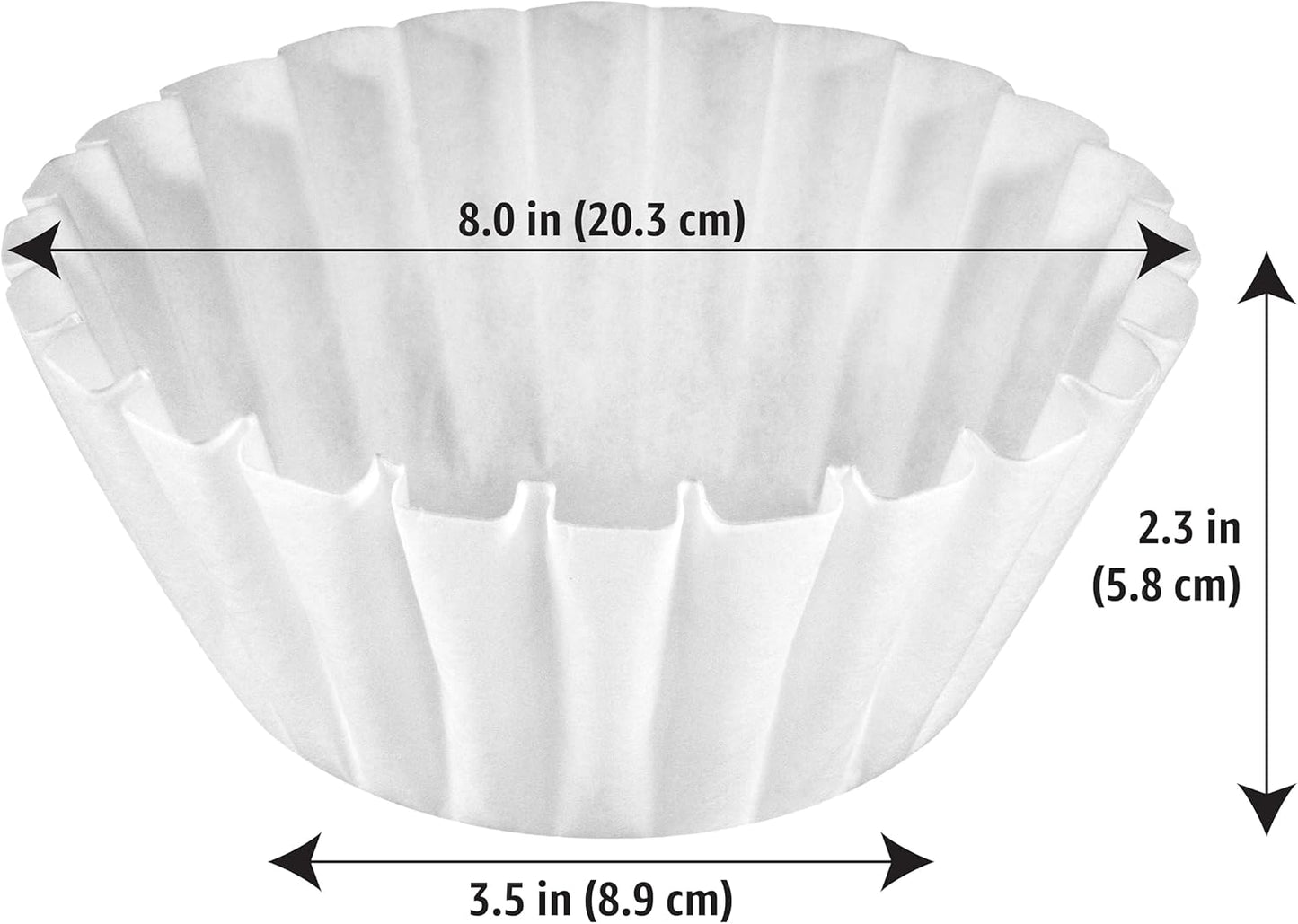 Coffee Filters 8-12 Cup, 200 Count, Basket Coffee Filter, Paper Filters White