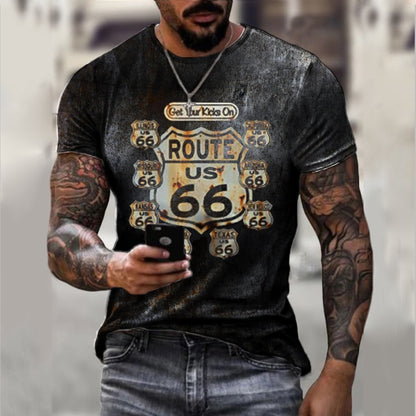 Men's Short Sleeves O-Neck 3D Printed T-Shirt