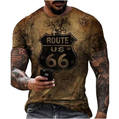 Men's Short Sleeves O-Neck 3D Printed T-Shirt