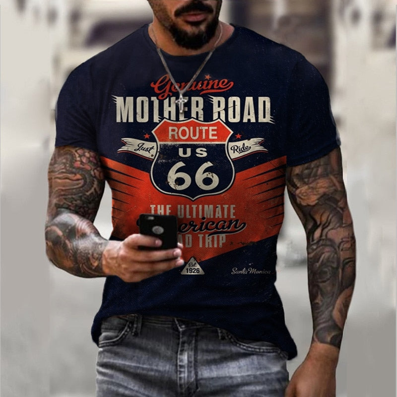 Men's Short Sleeves O-Neck 3D Printed T-Shirt