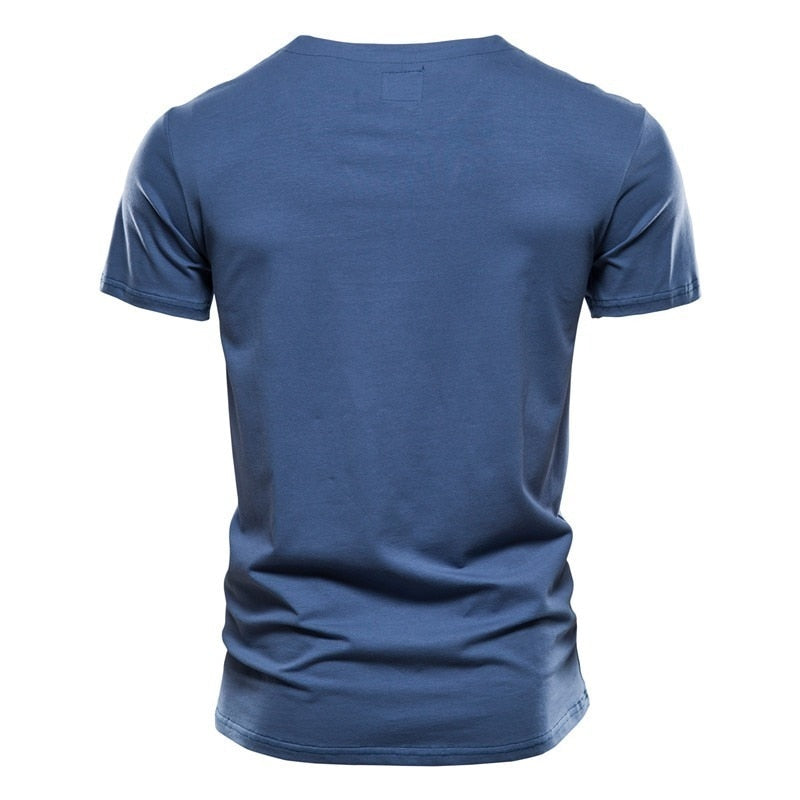 V-Neck Men's Cotton Casual Classic T-Shirt